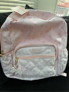 NWT Love Shack Fancy x Target Quilted Bow Backpack - Light Pink